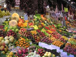beautiful colorful produce in a market beautiful colorful produce in a market